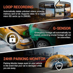 RexingUSA V1P 4K Dual Channel Dash Cam 4K+1080p w/Wi-Fi, 2.4” LCD, 170° Wide Angle, Rear Camera, Supercapacitor, G-Sensor, WDR, Loop Recording, Mobile App