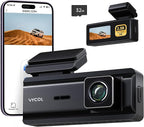 Dash Cam 2.5K WiFi, Dash Camera for Cars with 32GB Card, Mini Dashcam Car Camera, WDR Night Vision,Voice Control, 24H Parking Mode, Support 128GB Max, Front Camera Only