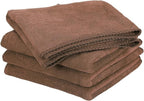 HARFINGTON 4 Pack Microfiber Cleaning Cloth, 28" x 12" Multi-Functional Cleaning Towels Reusable Absorbent Rags for Car Wash Kitchen Household Window Clean, Brown