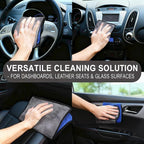 Ultrasoft, Large, Thick and Quick Drying Car Microfiber Cleaning Towel 800GSM Polishing Waxing Auto Detailing Towel Cloth (6pack) (Grey-Blue)