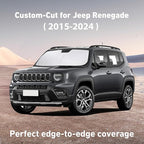 EcoNour Windshield Sunshade Compatible for Jeep Renegade 2015-2022 2023 2024, Sun Visor for Front Windshield & Window Sun Shade Cover, UV Heat Blocker & Protector, Car Accessories