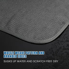 2 Pack Microfiber Car Towels,Car Drying Towel 22Inx32In,Waffle Weave with Reinforced Edges,Super Absorbent & Scratch-Free Cleaning Cloth for Auto Detailing,Home,Glass,Kitchen (Grey)