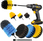 9 Pcs Drill Brush Attachments Set Fluffy Soft and Hard Bristles Horsehair Brush Cleaning Kit for Home Bathroom Car Kitchen Corners Sink Stubborn Stains Tiles