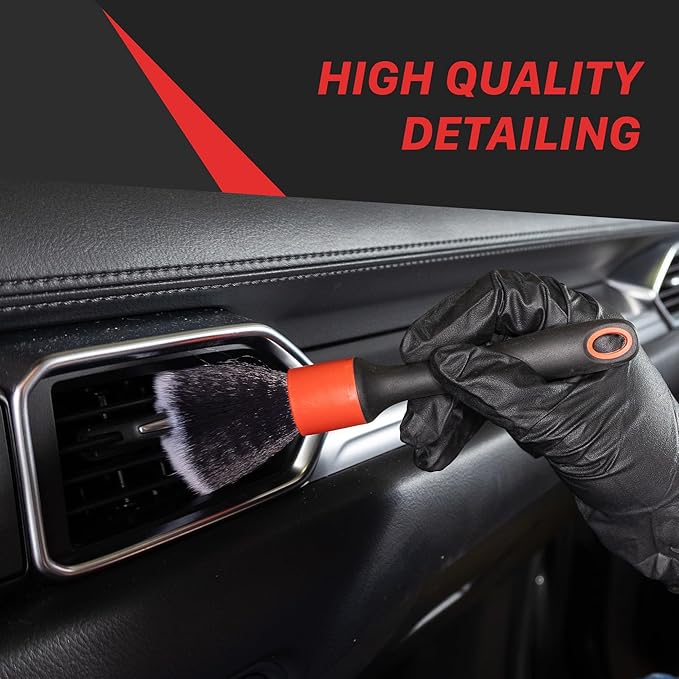 Maxshine Small Universal Black ESS Ever So Soft Detailing Brush – Professional Brush for Interior, Exterior, Leather Seats, Engine Bay & Wheels – Premium Car Care Detailing Tool