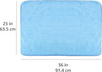 Amazon Basics Super Absorbent Microfiber Car Drying Towel, Scratch-Free, Streak-Free, Lint-Free, 36"L x 25"W, Blue