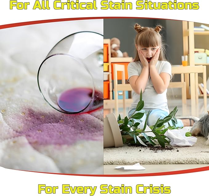 Multi-Fabric Upholstery Stain Remover and Carpet & Rug Cleaner for (Car Carpets, Seats & Floor Mats, Furniture) 14oz