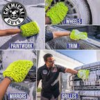 Chemical Guys CWS_101_64M Car Wash Starter Bundle - Maxi-Suds II Foaming Car Wash Soap, 64 oz (Half Gallon), Cherry Scent + Green Chenille Wash Mitt (2 Items) Works on Cars, Trucks, SUVs, RVs & More