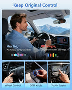 2026 Magic Box 3.0 CarPlay Android Auto & Wireless Carplay Adapter Dual WiFi + 4G Split-Screen & Cast Mirroring Screen Supports Play-Store Dowanlaod Any App for OEM Wired Car Play