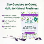 Good Natured Brand | Carpet Deodorizer & Freshener Powder | 31 oz Pet Odor Eliminator for Strong Odor & Pet Urine | Fresh Natural Lavender Scent | Safe for Homes with Pets