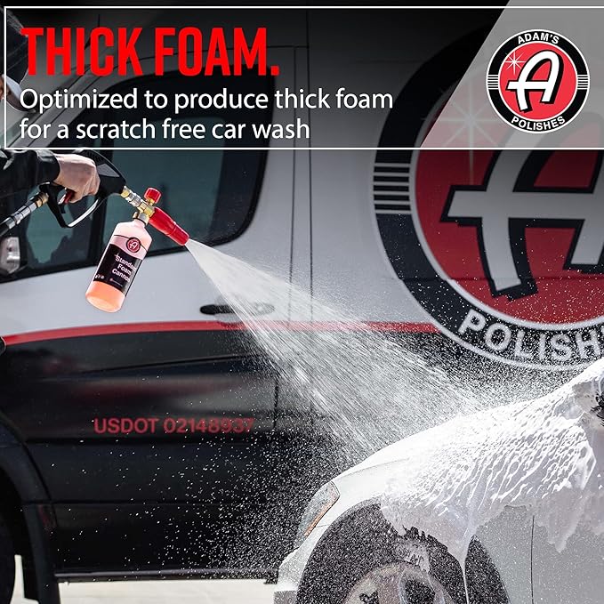 Adam's Polishes Standard Foam Cannon - Foam Cannon Soap Sprayer for Car Wash, Patio & House Cleaning | Sprayer Cleaner Cannister for Pressure Washer