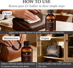 Leather Cleaner & Moisturizer Set, Gentle Leather Cleaner, Removes Stains & Minor Marks, Conditions & Protects Luxury Designer Bags