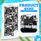 Hahafelt 2 Pack Car Seat Towel Covers with Storage Bag, 63 x 32 Inch Universal Non Slip Waterproof Sweat Protector for Car Truck, Gym Swimming Running, Machine Washable (Black White Abstract)