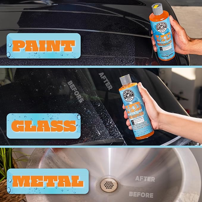 Chemical Guys Heavy Duty Water Spot Remover Gel for Paint, Glass, and Metal - Mineral and Water Spot Remover for Cars, Trucks, Motorcycles, RVs & More - 16 oz (2 pack)