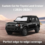EcoNour Windshield Sunshade Compatible for Toyota Land Cruiser 2024-2025 2026, Sun Visor for Front Windshield & Window Sun Shade Cover, UV Heat Blocker & Protector, Car Accessories