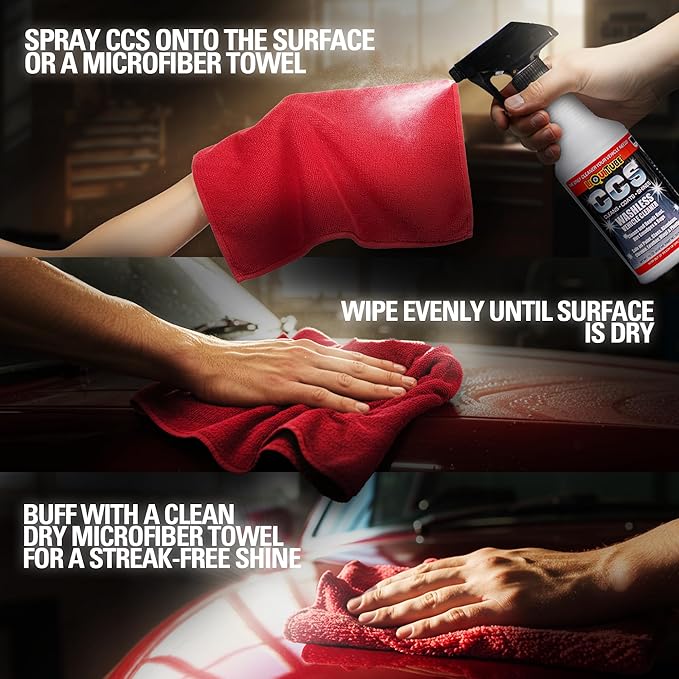 CCS Multi Surface Cleaner - Bug Remover for Motorcycles, Cars, Trucks, RVs, Boats - Polymer Chain Clear Coat Ceramic Alternative - Top Coat Shine and Protection Technology (1 Gal)