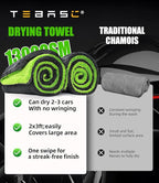 2-Pack Car Drying Towels 24x36 Inch 1300GSM, Twisted Loop Microfiber Cloth for Auto Detailing - Super Absorbent, Lint-Free & Streak-Free for SUV, Truck & Window (Gray-Green)
