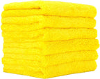 PROJE' Yellow Microfiber Towel for Car - Ultra Absorbent - Car Drying, Polishing, Buffing Cloth & Interior Detailing Towel - 500 GSM 16x16in - Auto Detailing Supplies - Pack of 6 Premium Car Care