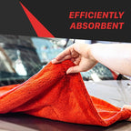 Maxshine Big Red Microfiber Towel (1000GSM) - Large Plush, Rinse-Free, Double-Sided Detailing for Cars (20”x28” / 51x71cm), Professional Auto Detailing Towel