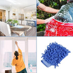 M METERXITY Microfiber Wash Mitt - Chenille Reusable Gloves for Cleaning, Scratch-Free, Apply to Kitchen House Cleaning
