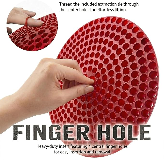 10.4" Heavy Duty Grit Trap (2-Pack) & Wash Mitt Kit - Premium Car Wash Bucket Filter Insert, Dirt Separator, Fits 3.5-5 Gallon (Red Kit)