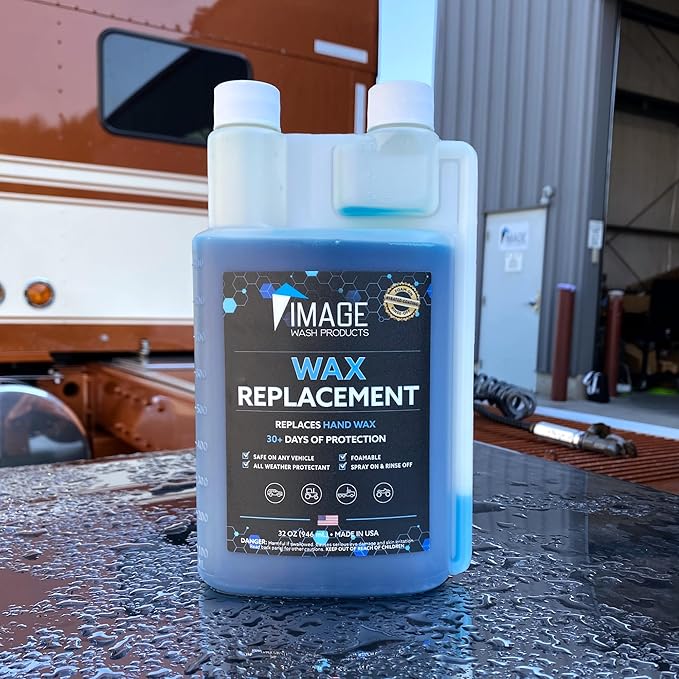 Image Wash Wax Replacement Foamable – Concentrated Spray Wax & Protectant for Cars, Trucks, RVs, Boats,Ceramic & Waxed Surfaces. ((32 Fl Oz (Pack of 1)))
