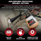 Tornador TB-900 Brush Cone for Z-020 Black and Z-030 Max | Air Driven Rotating Bristles | Noise Reducing Design | Easy Snap-On Fit | Designed for Automotive Interior Cleaning