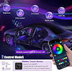 Dreamcolor Acrylic Interior Car LED Strip Light with Wireless APP, RGB 14 in 1 with 175 inches 600 LEDs Fiber Optic Car Ambient Lighting Kits, Music Sync Function Neon LED Strip for Car Accessories