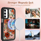 for Samsung Galaxy A15 5G Phone Case - Compatible with MagSafe Women Cute Girls Magnetic Protective Cover Girly Kawaii Mushroom Design Heavy Duty Shockproof for Samsung A15 5G Case 6.5"