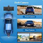 Carpuride W903 Wireless Carplay & Android Auto with Dash Cam - 9.3" HD IPS Touch Car Play Screen for Car, 4K Front & 1080P Rear Camera, Loop Recording, Bluetooth Audio, Mirror Link, GPS, Siri