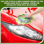 Tallew 5 Pcs Car Wash Mitt Kit, Car Clean Brush Not Included, Microfiber Mitt Clean Detail Cleaning Tools Truck Washing Chenille Scratch Free Replacement Kit for Auto RV Pickup Bus(Green)