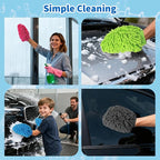 20 Pcs Car Wash Mitt 8.3 x 10.2 Inch Bright Colors Cleaning Drying Mitts Chenille Microfiber Double Sided Glove for Auto Detailing