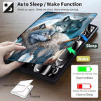 Case for 7" Kindle Paperwhite 12th Generation 2024 & Kindle Colorsoft Signature Edition 2024,360 Degree Rotating Swivel Leather Stand Folio Cover with Auto Wake/Sleep,Dream Catcher Wolf