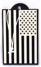 Elektroplate Inverted Black and White American Flag Automotive Air Fresheners for Vehicles | New Car Scent (12-Pack) | Made in the USA