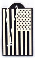 Elektroplate Inverted Black and White American Flag Automotive Air Fresheners for Vehicles | New Car Scent (6-Pack) | Made in the USA