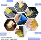 Car Cleaning Gel 2Pcs – Reusable Sticky Putty Dust Cleaner for Auto Interior, Air Vents, Cup Holders, Keyboards – Detailing Gel, Non-Sticky (Blue/Yellow)