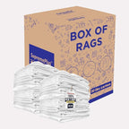 Premium New White Cotton Knit T-Shirt Rags (50 lbs. Box of Rags) - Lint-Free, Soft & Absorbent Cleaning Cloths for Auto, Paint, Garage, Staining & Polishing