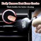Car Cleaning Brush,Dust Brush Clean Tool with Cover,Interior Car Dashboard Cleaner Soft Bristles for Leather,Engine Compartment,Air Conditioner,Vents,Panels & Computer (Black)|2packs