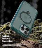 TORRAS Ostand Q3 Air for iPhone 16 Pro Case 6.3'' with Real Airbags, Fit for MagSafe, 360 Magnetic Stand, Mil-Grade Protection, Camera Control Button, Shockproof & Stylish Case for iPhone 16 Pro, Blue