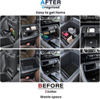5PCS Center Console Organizer Compatible with 2023-2026 Honda Pilot/2026 Honda Passport Drawer Storage Tray Armrest Divider Tray &Insert Hidden Storage Box Interior Accessories