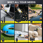 SEEDUSTRY Handheld Car Vacuum Portable Cordless, 6-in-1 Mini Cordless Vacuum Cleaner with Brushless Motor & 18000Pa Powerful Suction, Type-C Charge, 2025 Mini Vacuum V-C08 Pro for Car Home Office Pet