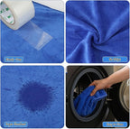 4 Pack Extra Large Microfiber Cleaning Cloths 20"x30", Lint-Free Reusable Towels for Home, Glass, Windows, Office, Kitchen, Bathroom – Blue Set