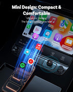 OTTOCAST Mini Slim, 2026 Upgrade 2in1 Wireless CarPlay & Android Auto Adapter, Plug & Play, WLAN Dual-Band 2.4G+5G, Auto Reconnect, Compatible with After 2016 Cars with Wired CarPlay/AA (USB Type-C)
