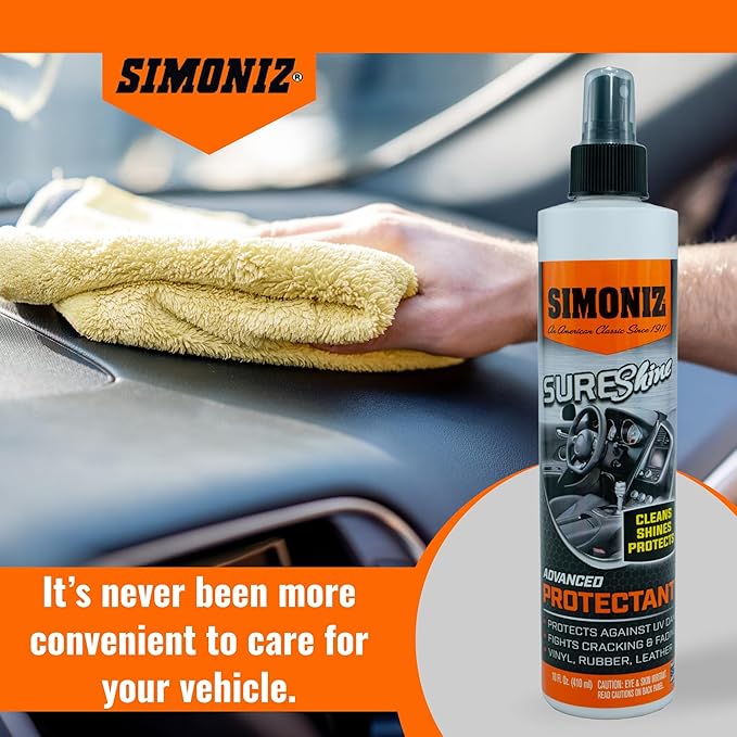 Simoniz Sure Shine Auto Detailer – 10 oz Bottle Professional Mist and Wipe Vehicle Protectant – Instantly Provides a Just Waxed Look & Feel - for Cars, Trucks, SUVs, Boats & Bikes