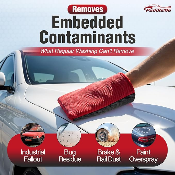 Premium Clay Mitt Auto Detailing (2 Pack) – Medium & Mesh Grade Synthetic Clay Mitts, Clay Bar Mitt Alternative for Car Detailing, Paint, Glass & Wheels | Clay Detailing Glove Set