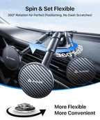 【Military-Grade】andobil 3 in1 Magnetic Phone Holder for Car Dashboard Windshield Vent 【Upgrade Suction & Strongest Magnet】Retractable for MagSafe Car Mount Mats for iPhone 17 16 15 14 Pro Max Sumsung