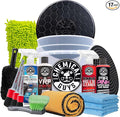 Chemical Guys Car Detailing Kit, Car Cleaning Kit with Total Interior Cleaner & Protectant, Sprayable Wheel Cleaner, Car Wash Soap, Bucket, Brushes, and Detailing Accessories - 17 Piece Wash Kit