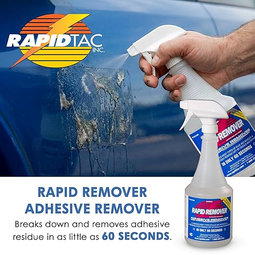 Rapid Remover Adhesive Remover 32 oz | Removes Most Adhesives in 30–60 Seconds | Safe Water-Soluble Formula | Cold Weather Ready | for Vinyl Wraps, Graphics, Decals, and Stripes