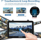 VEKOOTO VK7 Magnetic Solar Wireless Backup Camera, 7'' IPS Touchscreen Monitor HD1080P No Wiring 15,000mAh Rechargeable Camera System for Hitching Gooseneck Horse Trailer RV Camper Car Truck