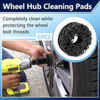 6PCS Wheel Hub Cleaning Pads, 2" Durable Nylon Web Pads, Wheel Stud Cleaner Pads