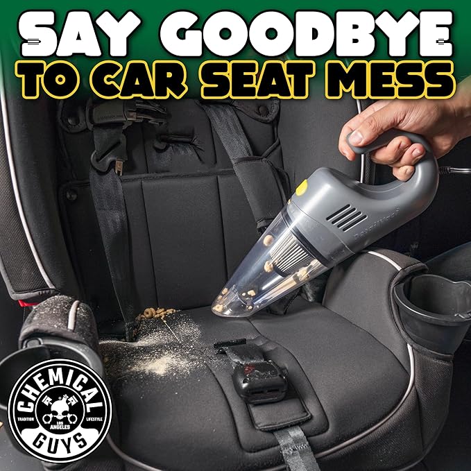 Chemical Guys EQP410315 DetailVac Handheld Portable Car Vacuum with Carpet & Upholstery Fabric Cleaning Kit (Great for Cars, Trucks, SUVs, RVs & More), 4 Item Kit